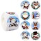 Wrapables 1.5 Inch Christmas Stickers Label Roll, Christmas Stickers for Sealing Cards, Envelopes, Gift Boxes, Festive Party Favors (500pcs), Silly Santa